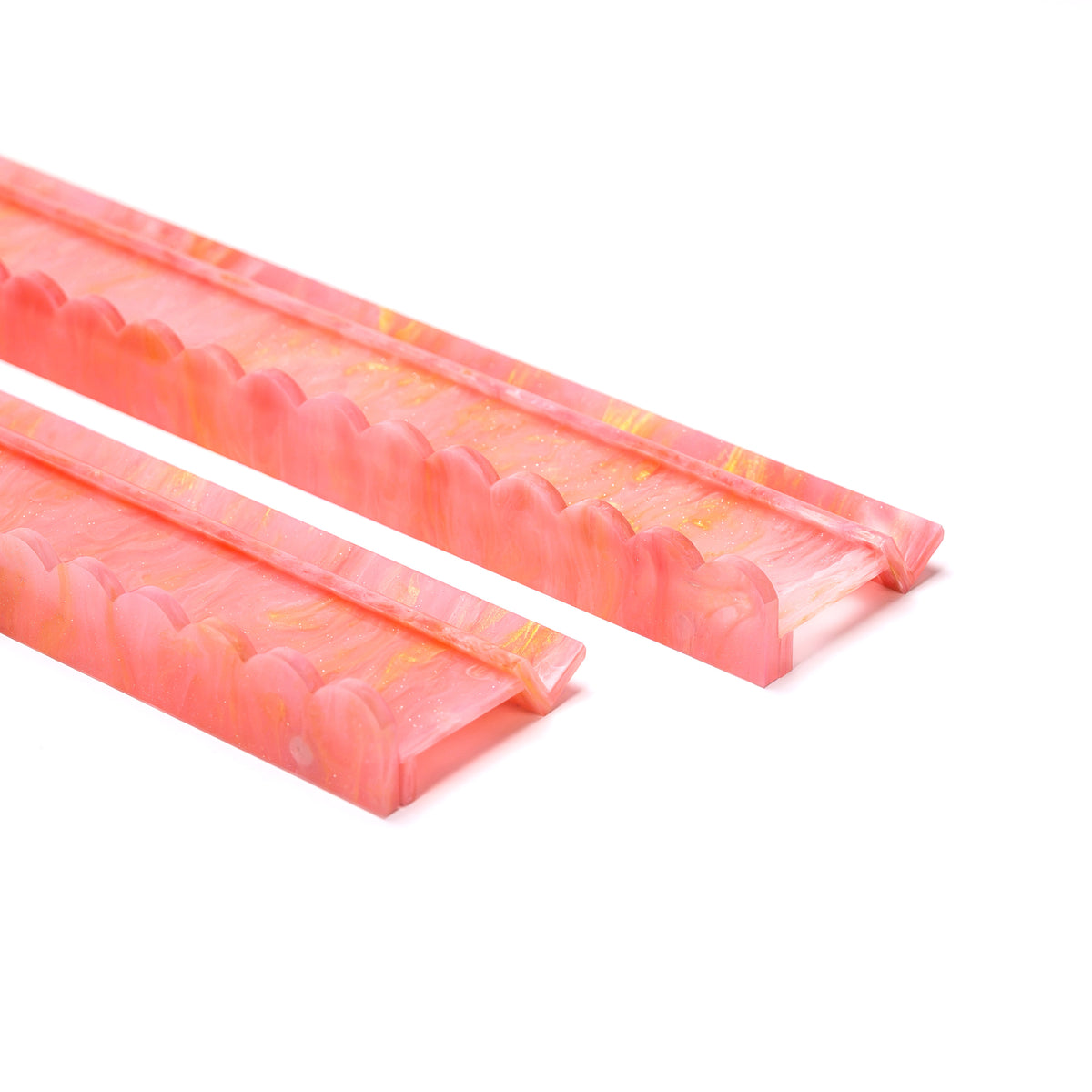 Mahjong Premium Acrylic Racks set| Honey Blossom - Scalloped (PRE-ORDER)
