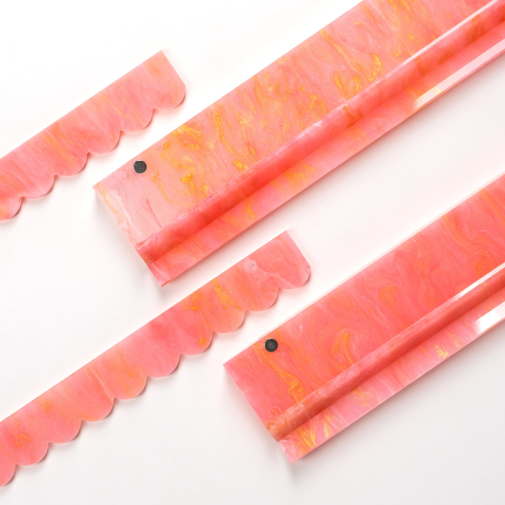 Mahjong Premium Acrylic Racks Set — Honey Blossom Scalloped (Pre-Order)