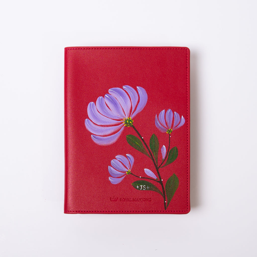 NEW - Hand Painted| Blush Petal Hand-Painted Mahjong Folio