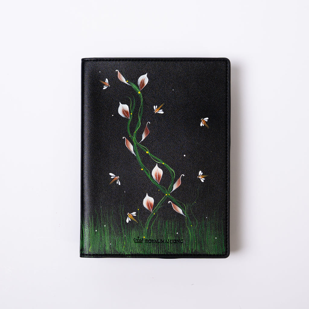 NEW- Hand Painted| Midnight Lily Garden Mahjong Folio