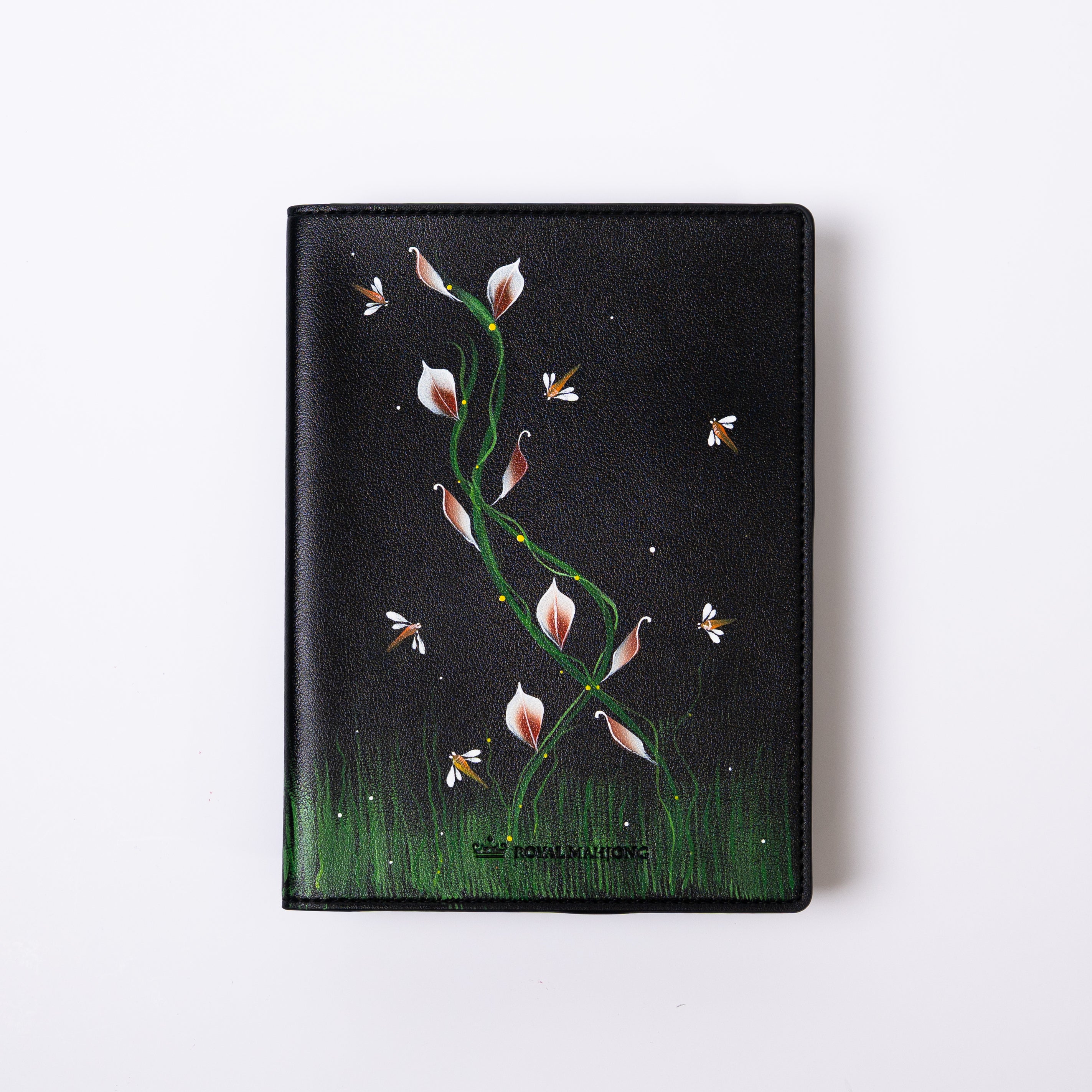 NEW- Hand Painted| Midnight Lily Garden Mahjong Folio