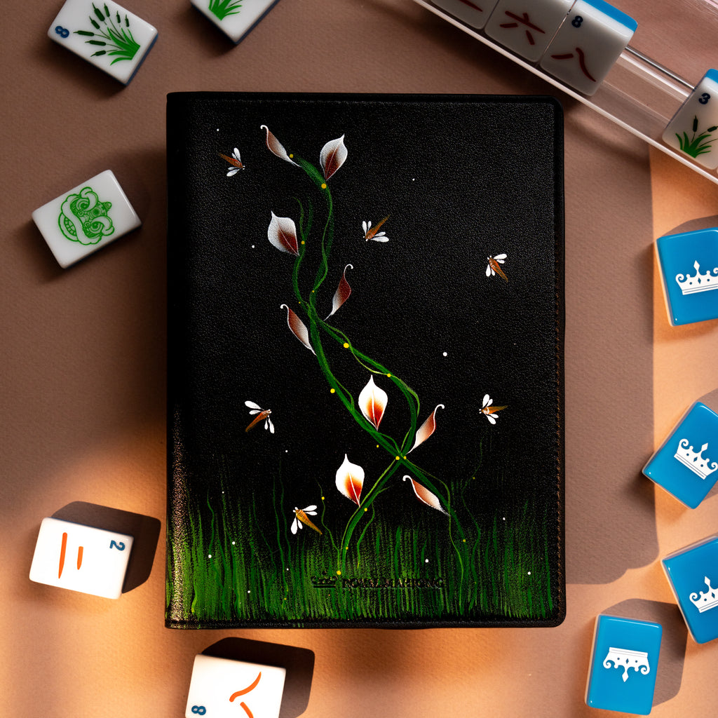 NEW- Hand Painted| Midnight Lily Garden Mahjong Folio