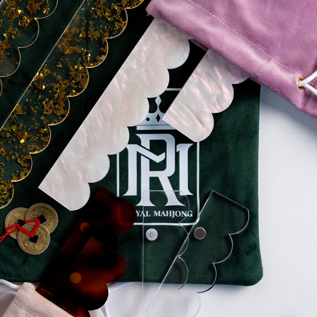 Pre‑Order Bundle: Mahjong Acrylic Clear Racks (Set of 4) & Magnetic Pushers (Set of 8, 6 mm Thick) — No Matching Racks