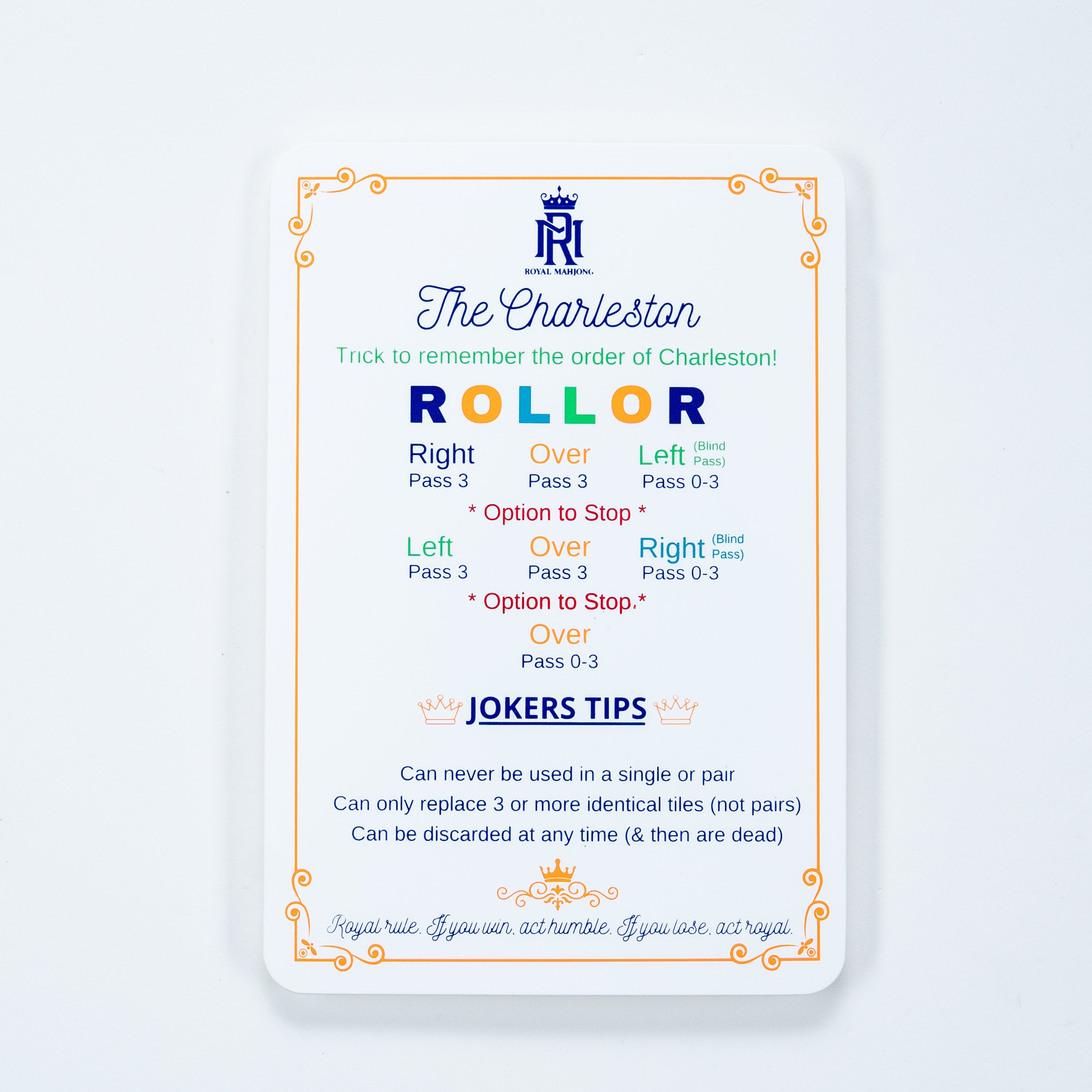 Royal Mahjong Shuffle Card (Sold individually)