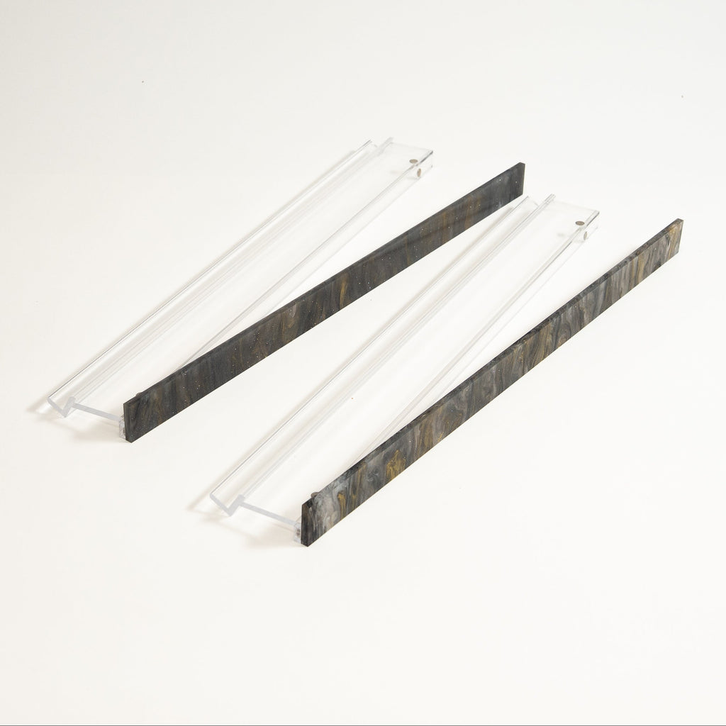 Obsidian Marble Straight Pushers — Pre-Order (Set of 4)