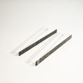 Mahjong Premium Acrylic Racks Set — Clear Racks with Obsidian Marble Straight Pushers