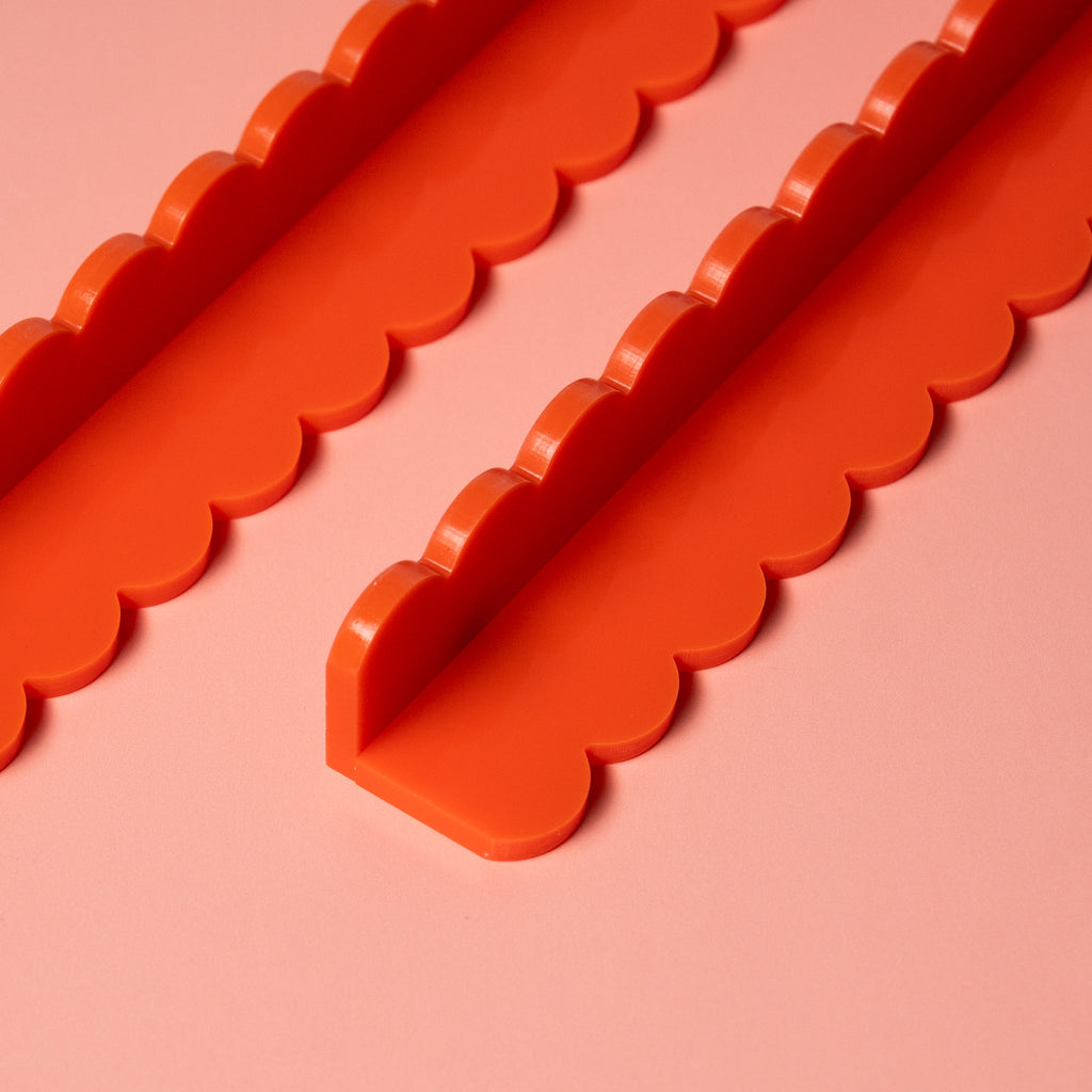 Orange Scalloped Pushers — Pre-Order (Set of 4)