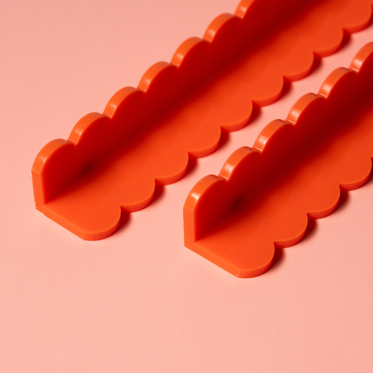 Orange Scalloped Pushers — Pre-Order (Set of 4)