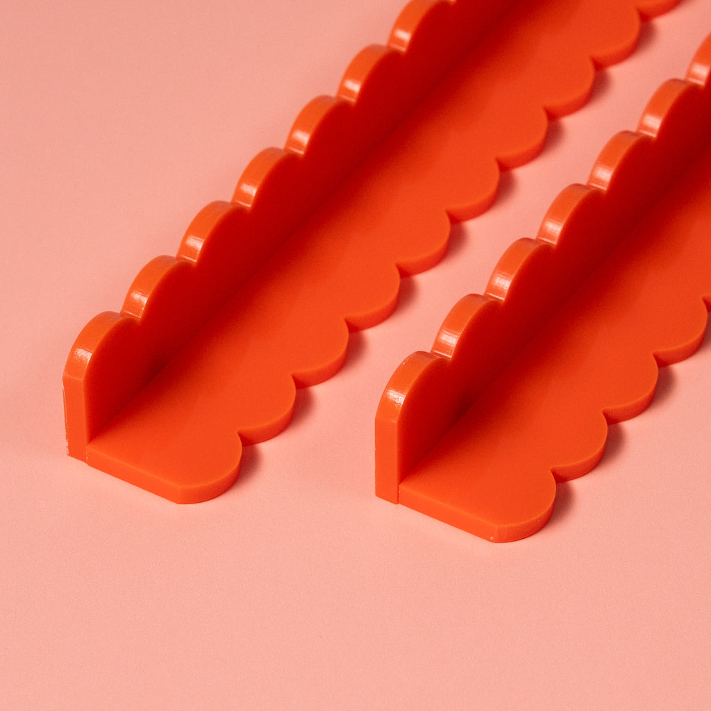 Orange Scalloped Pushers — Pre-Order (Set of 4)
