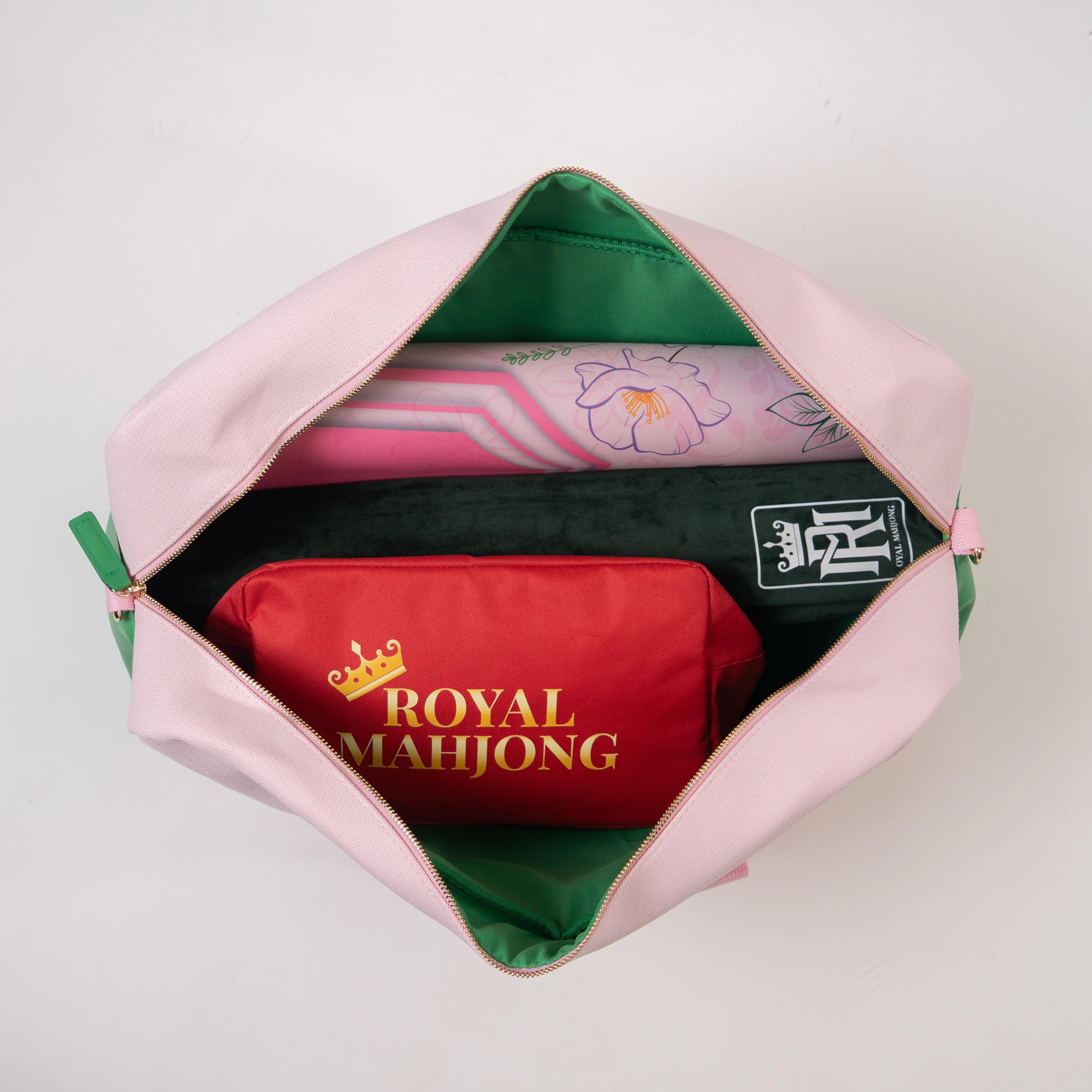 NEW- Royal Mahjong Traveler Bag| Blush & Palm Edition
