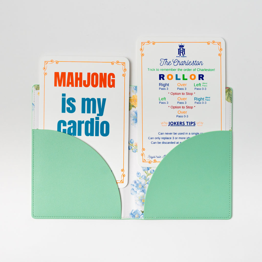 NEW - Hand Painted| Celadon Garden Mahjong Folio