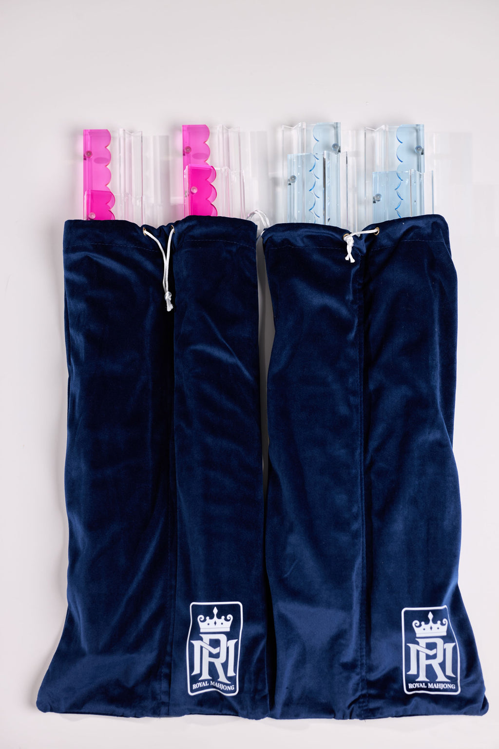 Transparent Pink/Blue Racks & Pushers set