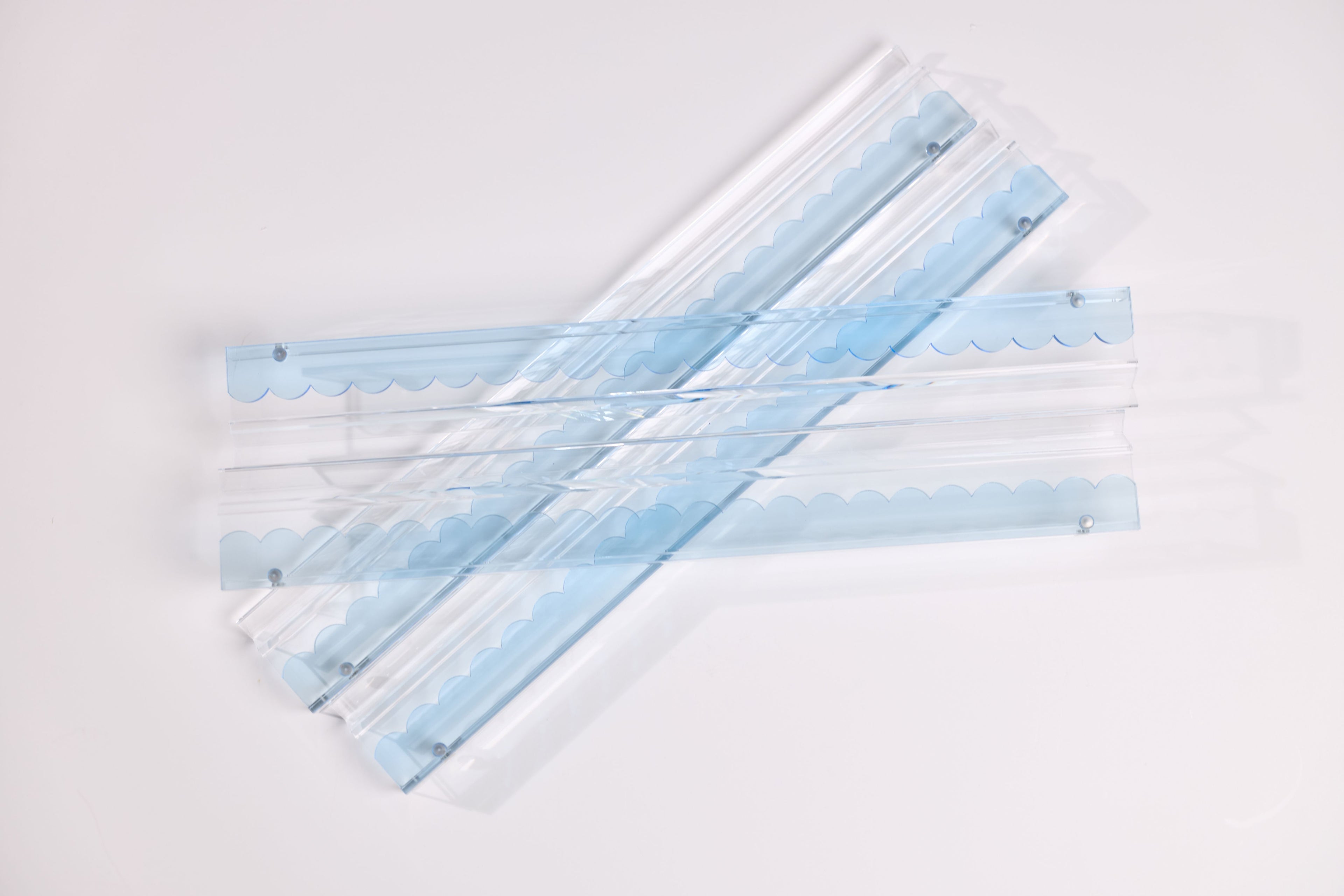 Transparent Pink/Blue Racks & Pushers set