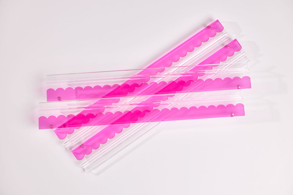 Transparent Pink/Blue Racks & Pushers set